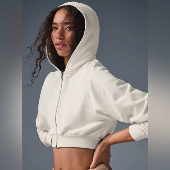 ALO Women's Sweet Escape Zip Up Hoodie - Picture 2 of 4